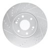 E-Line Drilled & Slotted Silver Brake Rotor, Fits Select GM, Position: Front Right - image 3
