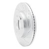 E-Line Drilled & Slotted Silver Brake Rotor, Fits Select GM, Position: Front Right - image 4