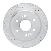 E-Line Drilled & Slotted Silver Brake Rotor, Fits Select GM, Position: Rear Left - image 1