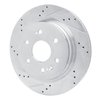E-Line Drilled & Slotted Silver Brake Rotor, Fits Select GM, Position: Rear Left - image 2