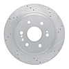 E-Line Drilled & Slotted Silver Brake Rotor, Fits Select GM, Position: Rear Right - image 1