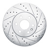 E-Line Drilled & Slotted Silver Brake Rotor, Fits Select GM, Position: Front Right - image 1