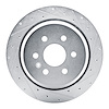 E-Line Drilled & Slotted Silver Brake Rotor, Fits Select GM, Position: Rear Right - image 1