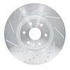 E-Line Drilled & Slotted Silver Brake Rotor, Fits Select GM, Position: Front Left - image 1