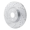E-Line Drilled & Slotted Silver Brake Rotor, Fits Select GM, Position: Front Left - image 2