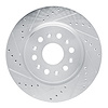 E-Line Drilled & Slotted Silver Brake Rotor, Fits Select GM, Position: Rear Left - image 1