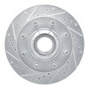 E-Line Drilled & Slotted Silver Brake Rotor, 1974-2006 GM, Position: Front Left - image 3