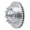 E-Line Drilled & Slotted Silver Brake Rotor, 1974-2006 GM, Position: Front Left - image 4