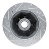 E-Line Drilled & Slotted Silver Brake Rotor, 1974-2006 GM, Position: Front Right - image 2