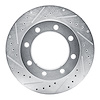 E-Line Drilled & Slotted Silver Brake Rotor, 1977-2000 Fits Multiple Makes/Models, Position: Front Left - image 1