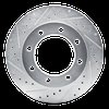 E-Line Drilled & Slotted Silver Brake Rotor, 1977-2000 Fits Multiple Makes/Models, Position: Front Left - image 2