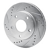 E-Line Drilled & Slotted Silver Brake Rotor, 1979-1998 GM, Position: Front Left, Rear Left - image 1