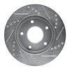 E-Line Drilled & Slotted Silver Brake Rotor, 1979-1998 GM, Position: Front Left, Rear Left - image 2