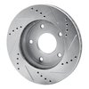 E-Line Drilled & Slotted Silver Brake Rotor, 1979-1998 GM, Position: Front Left, Rear Left - image 3
