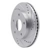 E-Line Drilled & Slotted Silver Brake Rotor, 1979-1998 GM, Position: Front & Rear Right - image 2
