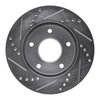 E-Line Drilled & Slotted Silver Brake Rotor, 1979-1998 GM, Position: Front & Rear Right - image 4