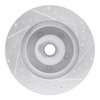 E-Line Drilled & Slotted Silver Brake Rotor, 1983-1992 GM, Position: Front Left - image 2