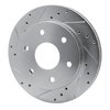 E-Line Drilled & Slotted Silver Brake Rotor, 1988-1991 GM, Position: Front Left - image 2