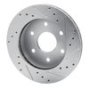 E-Line Drilled & Slotted Silver Brake Rotor, 1988-1991 GM, Position: Front Left - image 3