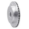 E-Line Drilled & Slotted Silver Brake Rotor, 1988-1991 GM, Position: Front Right - image 2