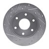 E-Line Drilled & Slotted Silver Brake Rotor, 1988-1991 GM, Position: Front Right - image 3