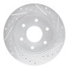 E-Line Drilled & Slotted Silver Brake Rotor, 1988-2000 GM, Position: Front Left - image 2