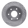 E-Line Drilled & Slotted Silver Brake Rotor, 1988-2000 GM, Position: Front Right - image 1
