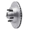 E-Line Drilled & Slotted Silver Brake Rotor, 1988-1991 GM, Position: Front Left - image 4