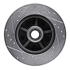 E-Line Drilled & Slotted Silver Brake Rotor, 1988-1991 GM, Position: Front Right - image 1