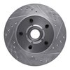 E-Line Drilled & Slotted Silver Brake Rotor, 1988-1991 GM, Position: Front Right - image 2