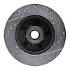 E-Line Drilled & Slotted Silver Brake Rotor, 1988-1994 GM, Position: Front Left - image 1
