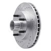 E-Line Drilled & Slotted Silver Brake Rotor, 1988-1994 GM, Position: Front Left - image 4