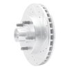 E-Line Drilled & Slotted Silver Brake Rotor, 1988-1994 GM, Position: Front Right - image 4