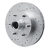 E-Line Drilled & Slotted Silver Brake Rotor, 1988-1996 GM, Position: Front Left - image 1