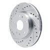 E-Line Drilled & Slotted Silver Brake Rotor, 1988-1989 GM, Position: Front Left - image 2