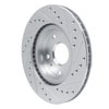 E-Line Drilled & Slotted Silver Brake Rotor, 1988-1989 GM, Position: Front Left - image 4