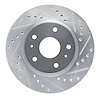 E-Line Drilled & Slotted Silver Brake Rotor, 1988-1989 GM, Position: Front Right - image 1
