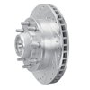 E-Line Drilled & Slotted Silver Brake Rotor, 1988-1996 GM, Position: Front Left - image 2