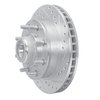 E-Line Drilled & Slotted Silver Brake Rotor, 1988-1996 GM, Position: Front Right - image 3