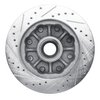E-Line Drilled & Slotted Silver Brake Rotor, 1988-1996 GM, Position: Front Right - image 4
