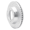 E-Line Drilled & Slotted Silver Brake Rotor, 1976-1996 GM, Position: Front Left - image 1