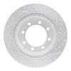 E-Line Drilled & Slotted Silver Brake Rotor, 1976-1996 GM, Position: Front Left - image 4