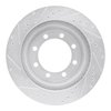 E-Line Drilled & Slotted Silver Brake Rotor, 1976-1996 GM, Position: Front Right - image 4