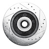 E-Line Drilled & Slotted Silver Brake Rotor, 1991-2003 GM, Position: Front Left - image 1