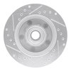 E-Line Drilled & Slotted Silver Brake Rotor, 1991-2003 GM, Position: Front Right - image 3