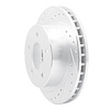 E-Line Drilled & Slotted Silver Brake Rotor, 1990-2002 GM, Position: Front Left - image 1