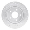 E-Line Drilled & Slotted Silver Brake Rotor, 1990-2002 GM, Position: Front Left - image 4