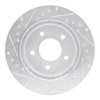 E-Line Drilled & Slotted Silver Brake Rotor, 1990-2002 GM, Position: Front Right - image 2