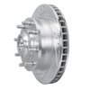 E-Line Drilled & Slotted Silver Brake Rotor, 1993-1995 GM, Position: Front Left - image 3