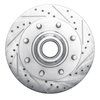 E-Line Drilled & Slotted Silver Brake Rotor, 1993-1995 GM, Position: Front Right - image 4